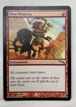 Mass Hysteria x1 *FOIL* MTG Mirrodin 1x Magic Very Good Light Play VG LP - Image 1
