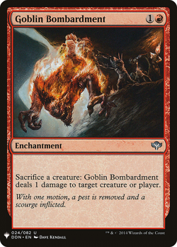 ~1x Goblin Bombardment x1 ~NM~ DDN Magic the Gathering MtG~ - Image 1