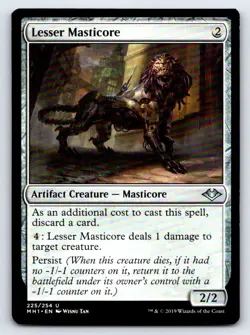 Lesser Masticore 225 Uncommon Modern Horizons Magic: The Gathering LP - Image 1