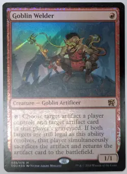 Duel Decks: Elves vs Inventors GOBLIN WELDER *FOIL* MP Magic MTG Free Shipping! - Image 1