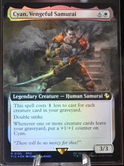 Cyan, Vengeful Samurai Extended Art (Foil) FIC 0132 FFVI Mtg Final Fantasy - Image 1