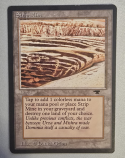 Wizards of the Coast MTG Antiquities Strip Mine Regular Uncommon Land English - Image 1