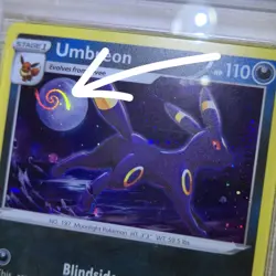 PSA 9 MOON HD GALAXY DOUBLE SWIRL 🌀💫 Umbreon SWSH129 Promo Holo Pokemon Card - Image 1