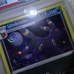PSA 9 MOON HD GALAXY DOUBLE SWIRL 🌀💫 Umbreon SWSH129 Promo Holo Pokemon Card - Image 2