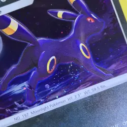 PSA 9 MOON HD GALAXY DOUBLE SWIRL 🌀💫 Umbreon SWSH129 Promo Holo Pokemon Card - Image 4