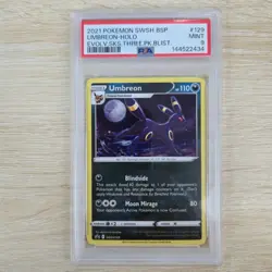 PSA 9 MOON HD GALAXY DOUBLE SWIRL 🌀💫 Umbreon SWSH129 Promo Holo Pokemon Card - Image 5