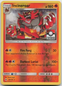 Incineroar - 26/149 (Pokemon League) Promo League & Championship Cards 026/149 L - Image 1