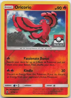 Oricorio - (Pokemon League) Promo League & Championship Cards 014/145 LP - Image 1