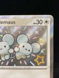Pokemon TCG: Paldean Fates (209/091) Tandemaus Baby Shiny Holo Rare (NM) - Image 3