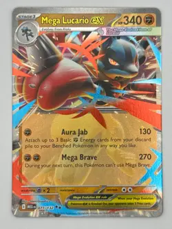 Mega Lucario ex 077/132 Double Rare Mega Evolution Pokemon Near Mint - Image 2