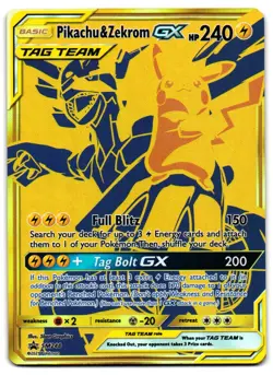 Pikachu & Zekrom GX SM248 - SM Black Star Promos Promo Pokemon TCG - M/LP Card - Image 1