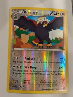 Braviary 93/114 - XY Steam Siege Pokemon Reverse Holo Foil Rare Nice! - Image 1