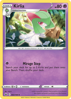 Kirlia 060/198 UC Chilling Reign Pokemon NM/M - Image 1