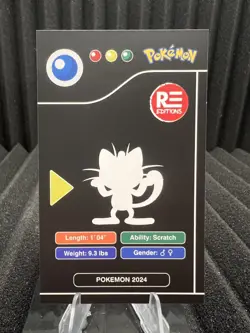 Meowth #52 - Pokedex Black Kanto 2024 - Pokemon Card NM - Image 2