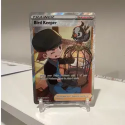 Pokemon TCG Bird Keeper 066/072 Shining Fates Ultra Rare Full Art Holo Trainer - Image 1