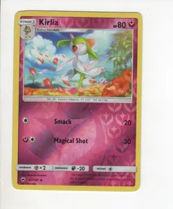 KIRLIA BURNING SHADOWS SET REVERSE HOLO-FOIL POKEMON CARD 92/147 NM/M - Image 1