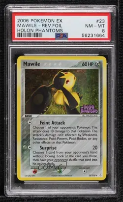 Mawile Reverse Foil Pokemon EX Holon Phantoms PSA 8 2006 - Image 1