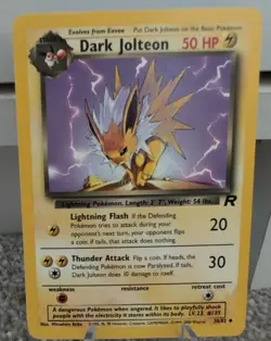 Pokemon Dark Jolteon TCG Team Rocket Card 38/82 - Image 1