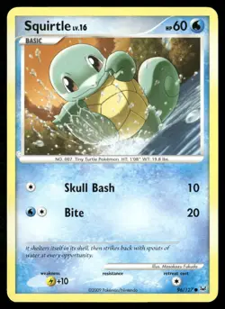 Squirtle 96/127 Common Platinum Pokemon NM/M - Image 1