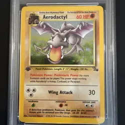 Pokemon Aerodactyl 1/62 Fossil Holo 1st Edition PSA 8 1999 - Image 4