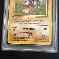 Pokemon Aerodactyl 1/62 Fossil Holo 1st Edition PSA 8 1999 - Image 5