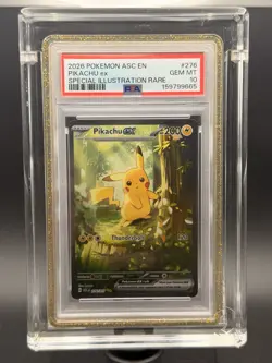 2026 POKEMON ASC EN-ASCENDED HEROES SPECIAL ILLUSTRATION RARE PIKACHU EX PSA 10 - Image 1