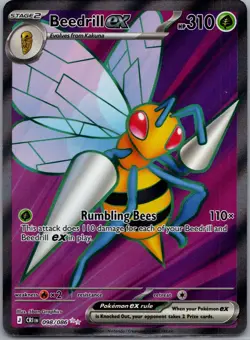 Beedrill ex 098/086 Ultra Rare ME04: Chaos Rising Pokemon Near Mint - Image 1