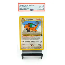 DRAGONITE PSA 6 Movie Promo 1999 Pokemon Card #5 Black Star - Image 1