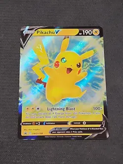 Pokemon Sword & Shield "Pikachu V" SWSH198 / Black Star Promo / Near Mint - Image 1