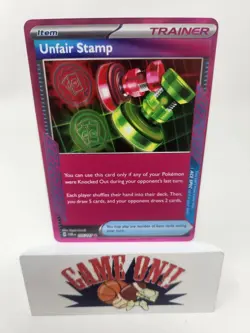 Unfair Stamp 165/167 ACE SPEC Holo Pokemon Twilight Masquerade BUF - Image 1