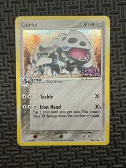 Pokemon TCG Lairon Holo Uncommon Stamped EX Holon Phantoms 45/110 MP - Image 1