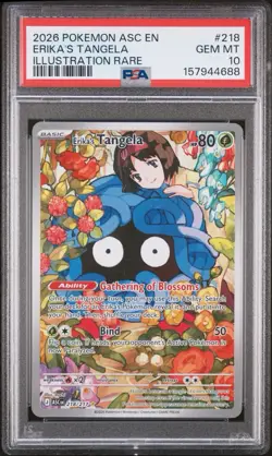 2026 Pokemon Ascended Heroes Erika's Tangela #218/217 PSA 10 - Image 1