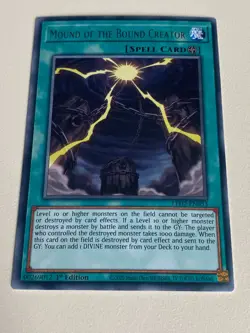 Yugioh Mound of the Bound Creator x 3 - 1st Edition Rare NM - Plus Free Holo A - Image 3