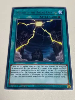 Yugioh Mound of the Bound Creator x 3 - 1st Edition Rare NM - Plus Free Holo A - Image 4