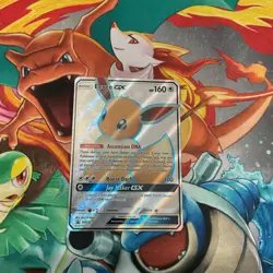 Eevee GX FULL ART HOLO RARE SM242 (NM) Black Star PROMO Pokemon Cards - Image 2