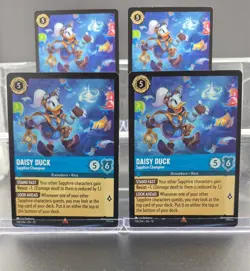 Disney Lorcana Daisy Duck - Sapphire Champion 158/204 Whispers Well Rare 4 Cards - Image 1