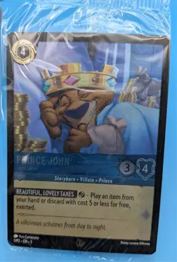 Disney Lorcana Prince John Gold Lover 1/P2 Sealed Foil Promo Card Villainous - Image 3