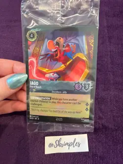 Disney LORCANA IAGO Foil Promo Card D23 Gold Member Gift 2025 NEW SEALED TGC - Image 1
