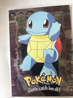 Pokemon Topps Squirtle Holo Foil 07 E7 Of 12 Blue Logo Trading Card Pokemon Mp - Image 1