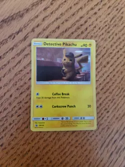Detective Pikachu Black Star Promo- SM190 - Holo Foil Pokemon Card - Near Mint - Image 1