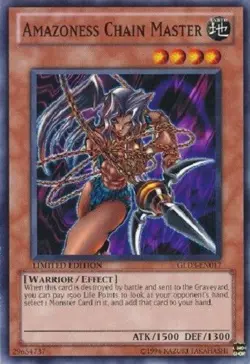 Yugioh - Amazoness Chain Master - Limited Edition - NM - Free Holographic Card - Image 1