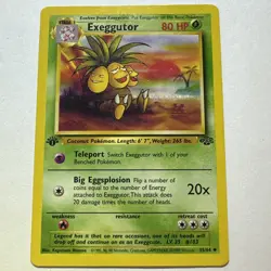 1st Edition Exeggutor 35/64 Jungle Set 1999 Pokemon Card QTY - Image 1