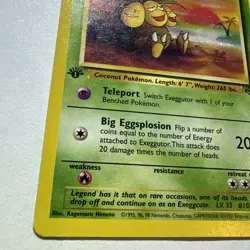 1st Edition Exeggutor 35/64 Jungle Set 1999 Pokemon Card QTY - Image 4