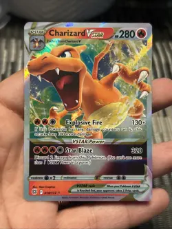 Pokemon TCG Charizard VSTAR 2022: Brilliant Stars Holo Full Art Card 018/172- NM - Image 1