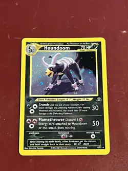 Pokemon Card - 1st Edition Houndoom Neo Revelation 8/64 Holo Rare - NEAR MINT - Image 1