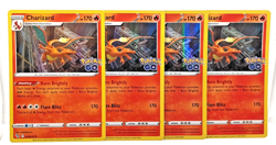 Pokemon Charizard 010/078 Lot of 4 Holo Rare Pokemon Go 2022 TCG Cards LP/NM - Image 1