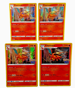 Pokemon Charizard 010/078 Lot of 4 Holo Rare Pokemon Go 2022 TCG Cards LP/NM - Image 3