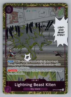LIGHTNING BEAST KITEN OP15-076 UC ONE PIECE FOIL NM EB04## - Image 1