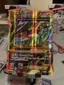 Pokemon TCG Mega M Rayquaza EX Holo Jumbo Card - Image 1