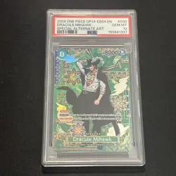 One Piece Dracule Mihawk Special Alt Art (SP) OP14-030 PSA 10 Gem Mint - Image 1
